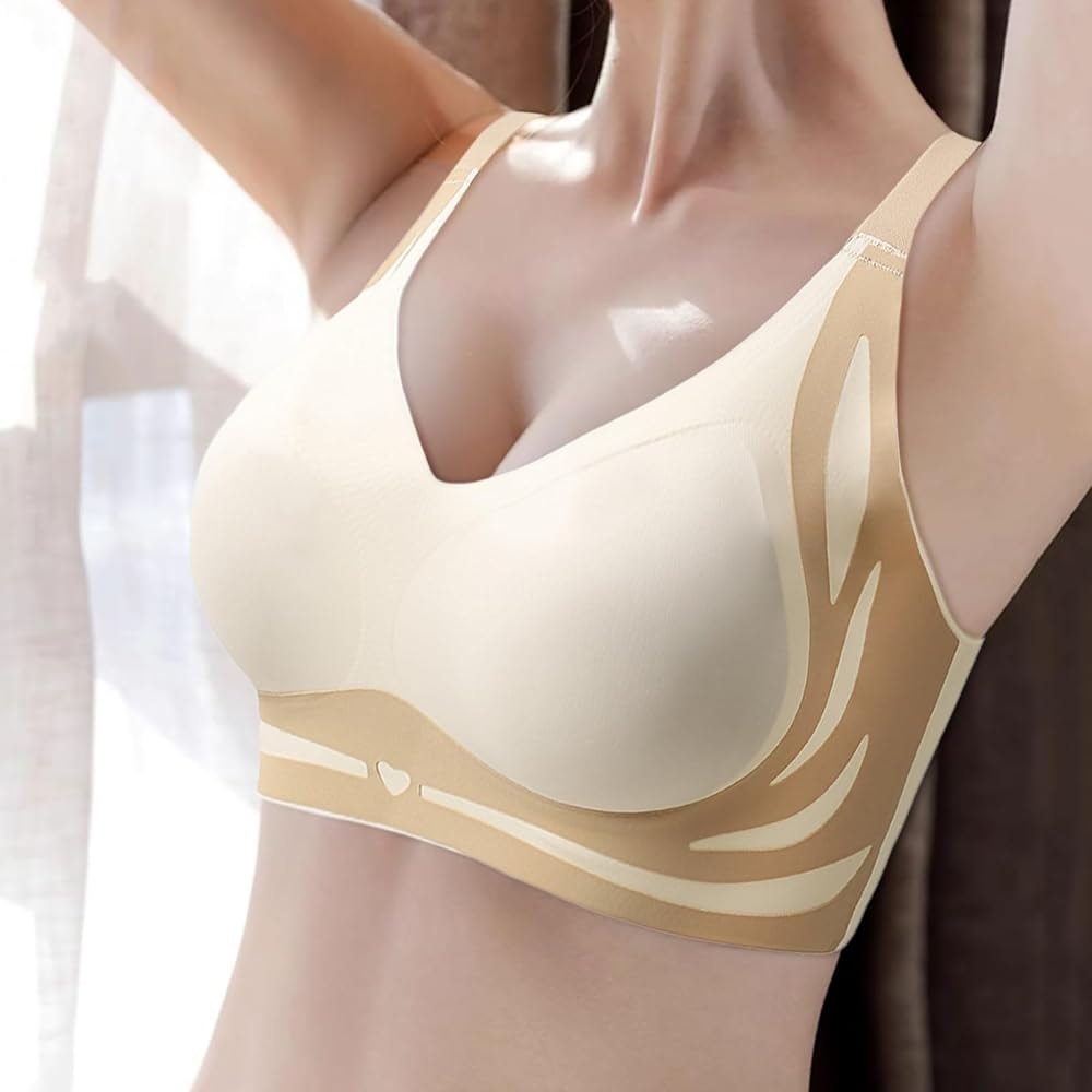 Comfortable Seamless Push Up Bra ( Golden Color )  