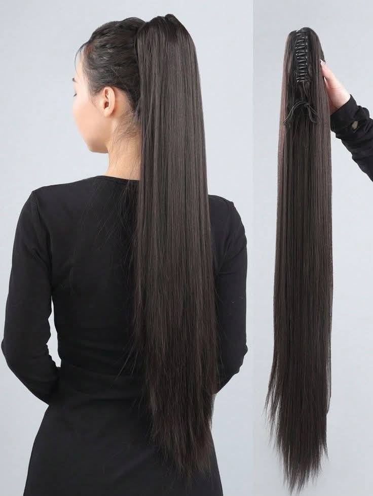 Long straight ponitail